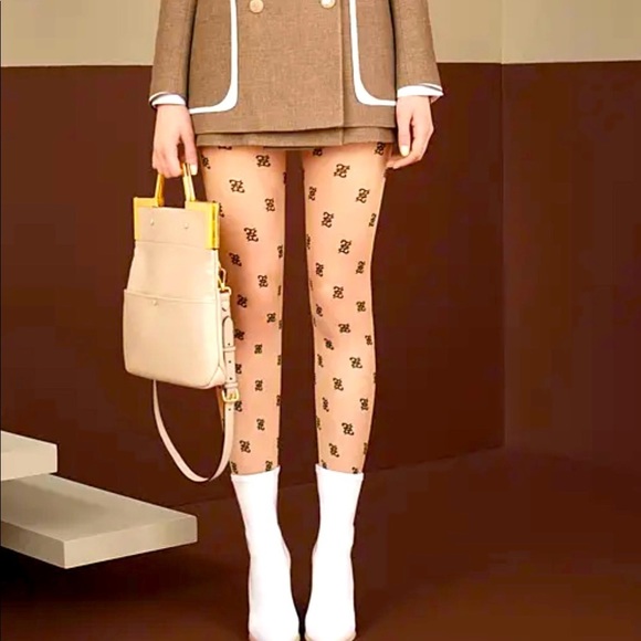 Fendi Accessories - FENDI Karligraphy FF-embroidered tights